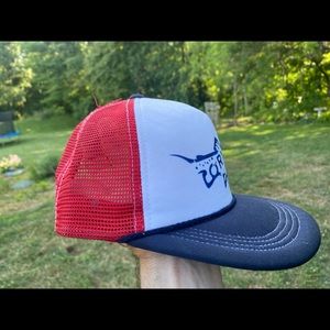 Orvis red white and blue foam front snapback